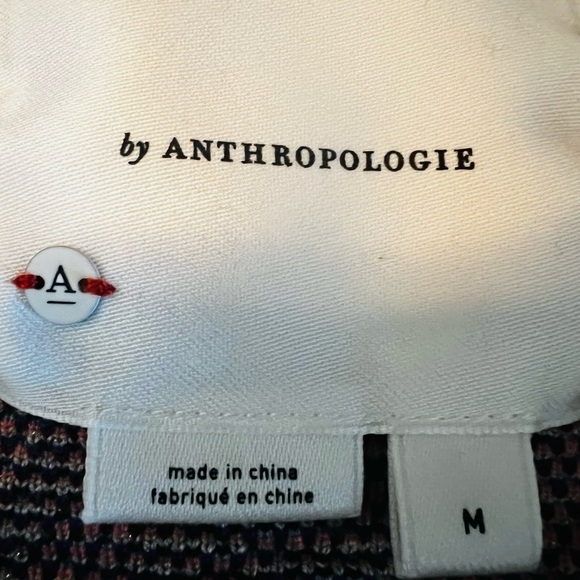 BY ANTHROPOLOGIE WOMEN’S CUTE SHACKET SWEATER BLACK WITH FLAMINGOS & FLORAL SZ M - Picture 6 of 9